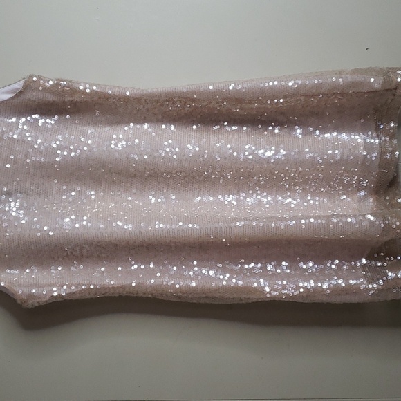 Women's Mini A line Squin Mini Dress - A New Day Cream - Picture 9 of 9